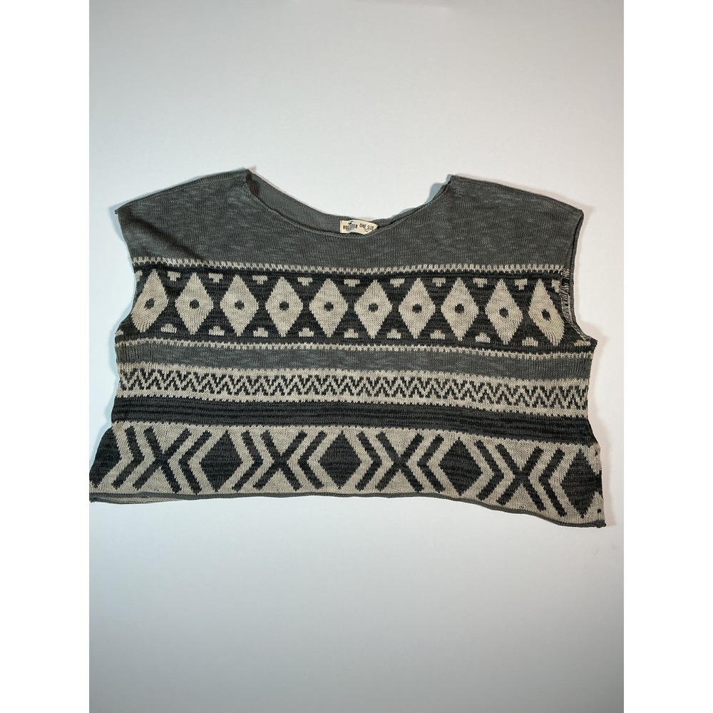 Hollister Geometric Knit Crop Top Sleeveless Vest One Size